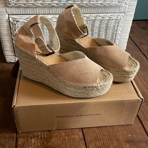 Soludos Positano Platform Wedge Sandal sz 10